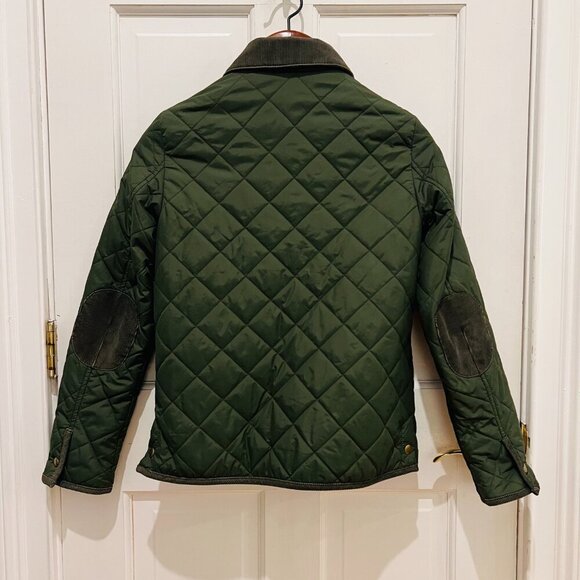 Jack Wills Dark Green Olive Nylon Quilted Jacket US 4 /UK 8 British Countryside - Picture 12 of 16